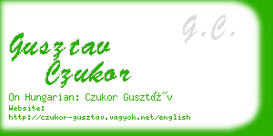 gusztav czukor business card